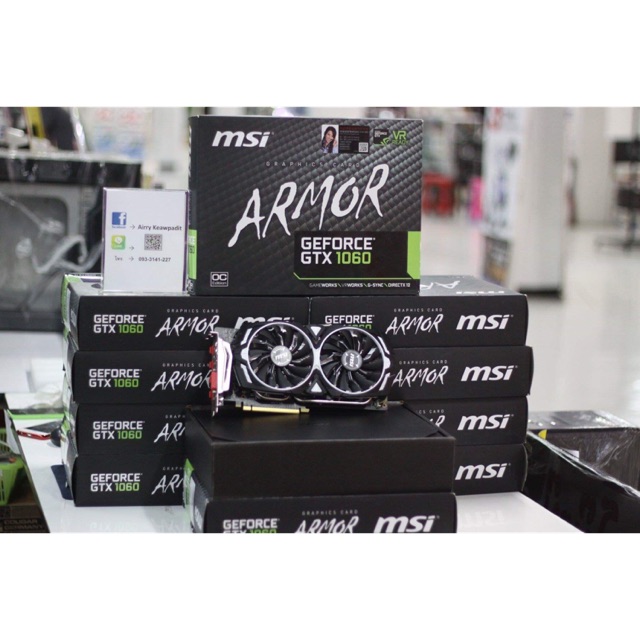 VGA Msi Gtx1060 3gb ddr5 192bit 2พัดลม มือสอง