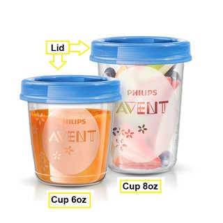 Philips Avent 8oz/240ml พร้อมฝาปิด 5 ขวด