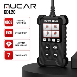 Thinkcar MUCAR CDL20 เครื่องสแกนเนอร์ OBD2 ระบบเครื่องยนต์ แบบมืออาชีพ ไร้อายุการใช้งาน สําหรับเครื่องอ่านโค้ด อ่านโค้ด อ่านหนังสือ และทําความสะอาดรหัสผิด ตรวจสอบไฟเครื่องยนต์ DTC Lookup OBD 2 Escaner Automotriz 5.0 เครื่องมือวินิจฉัย รองรับ Peradua และ P