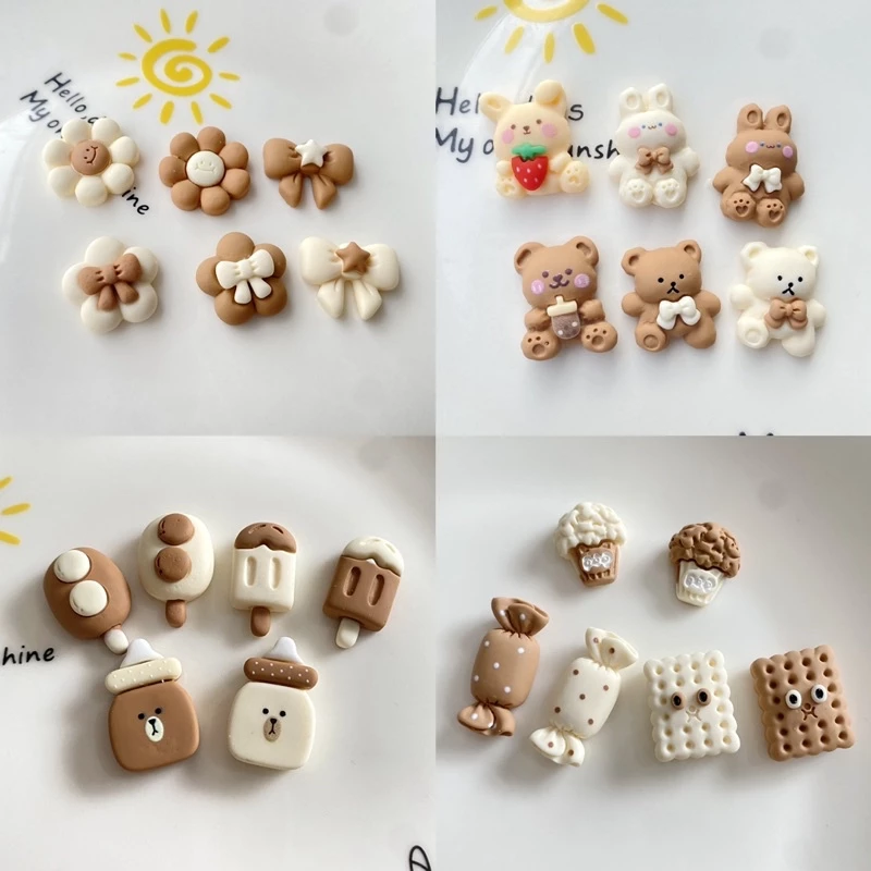 🍂ตัวติดรองเท้าโทนมินิมอล เลือกลายได้ 🧋🐻(1ชิ้น)