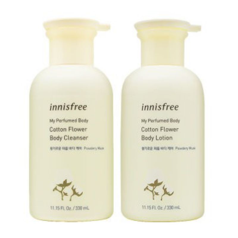 พร้อมส่ง เจลอาบน้ำ/โลชั่นทาตัว กลิ่น cotton flower innisfree my