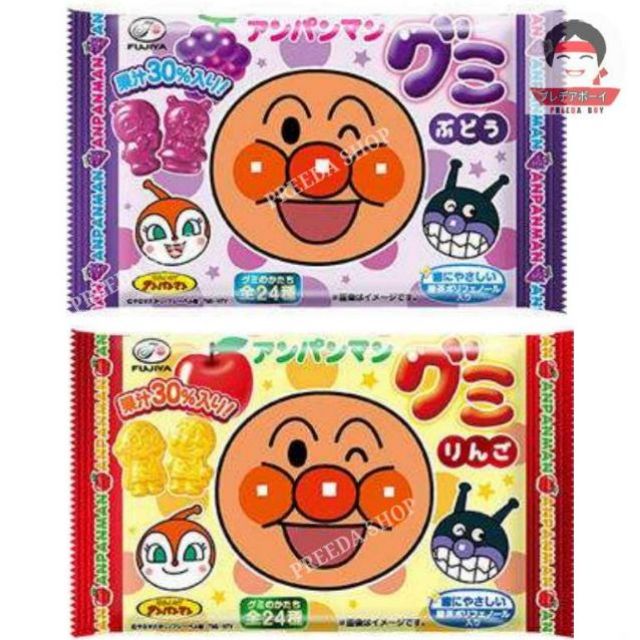 Fujiya Anpanman (19g) อันปังแมน เยลลี่ วิตามินซี รสแอปเปิ้ล-รสองุ่น เยลลี่สำหรับเด็ก จากญี่ปุ่น ราคา/1ซอง