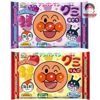 Fujiya Anpanman (19g) อันปังแมน เยลลี่ วิตามินซี รสแอปเปิ้ล-รสองุ่น เยลลี่สำหรับเด็ก จากญี่ปุ่น ราคา/1ซอง