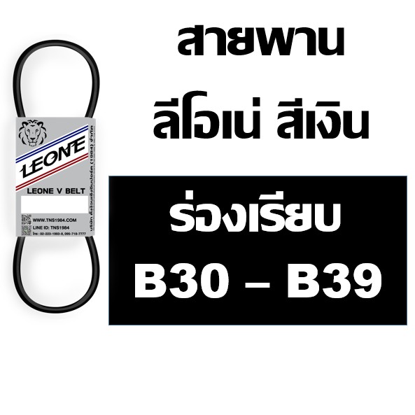 ลีโอเน่ สีเงิน LEONE สายพาน ร่อง B B30 B31 B32 B33 B34 B35 B36 B37 B38 B39 30 31 32 33 34 35 36 37 38 39