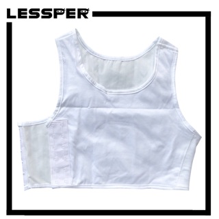 เสื้อกล้ามทอม ครึ่งตัว LESSPER สีขาว