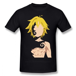 เสื้อยืดแขนสั้น ผ้าฝ้าย 100% พิมพ์ลาย Seven Deadly Sins Meliodas สไตล์คลาสสิก สําหรับผู้ชายS-5XL