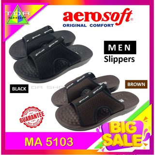 Aerosoft รุ่น MA 5103  รองเท้า แอโร่ซอฟ สีดำ สีน้ำตาล แบบสวม มีเก็บเงินปลายทาง ไซร์ใหญ่ รุ่นขายดี