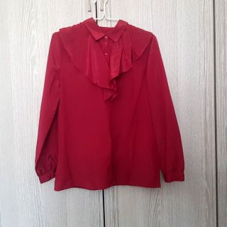 Satin red shirt ❤ ใส่ทำงาน เก๋มากค่ะ