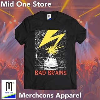 เสื้อยืดสีขาวM8 / เสื้อยืด ลาย BAD BRAINS TAG MERCHCONS SIZE Outdoor / T-Shirt Music DISTROS-4XL