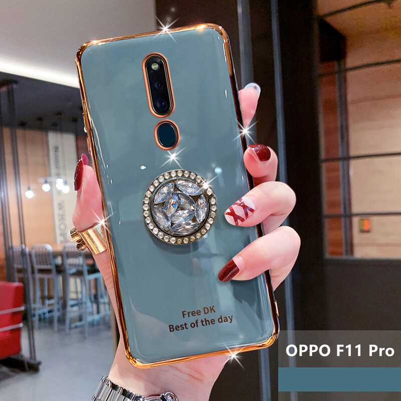เคสโทรศัพท์ สําหรับ OPPO F11 Pro A31 A53 A5 A9 2020 F9 A5S A7 A12 F9 A54 A94 A93 Reno 2F มือถือ ซิลิโคนนุ่ม พร้อมแหวนจับ หรูหรา