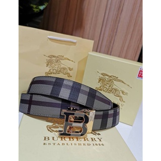 ⭕️⭕️แท้⭕️⭕️✨เอาใจหนุ่มๆด้วยไอเท็มเด็ด! Burberry Leather Belt VIP Gift With Purchase (GWP) เข็มขัดหนังแท้ดีไซน์สวยหรูคลาส