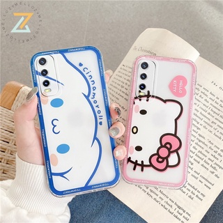 Zymllo เคส Vivo Y22 Y22S Y35 Y02S V25E Y16 4G V25 5G Y20 Y17 Y12 Y21 Y15S V23 Y51 Y72 V17  แมวน่ารัก ซิลิโคนใส เคสโทรศัพท์