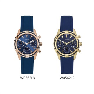 พร้อมสต็อก ! 100% original Guess Round Analog Blue Dial Women Watch W0562L1 W0562L2 W0562L3 35mm