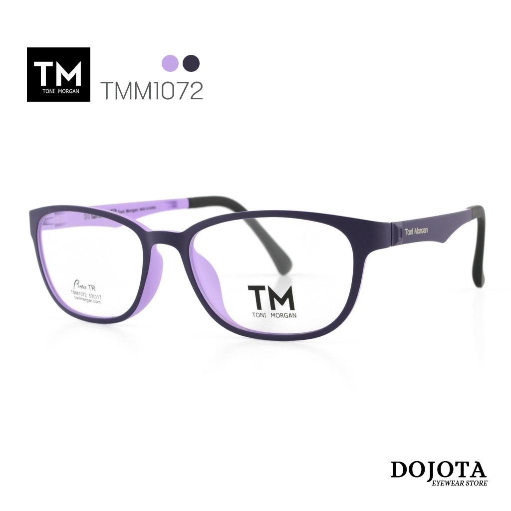 กรอบแว่นทรงเหลี่ยม น้ำหนักเบา ยืดหยุ่นได้ Toni Morgan รุ่น TMM 1072 สีม่วง