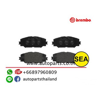 ผ้าเบรกหน้า BREMBO รุ่น BLACK สำหรับ Toyota  Sienta 1.5 (MPV) ปี 15&gt;  (1เซต)