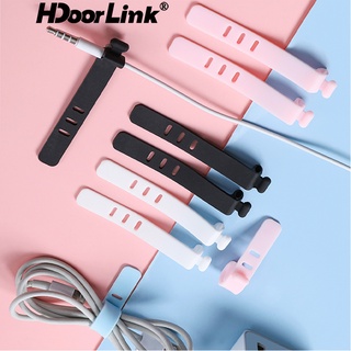 Hdoorlink อุปกรณ์ซิลิโคนสําหรับจัดเก็บสายหูฟังสายเคเบิ้ล
