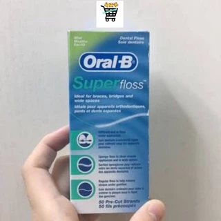 Oral-B Superfloss waxed mint 50pcs ออรัลบี ซูเปอร์ฟลอส