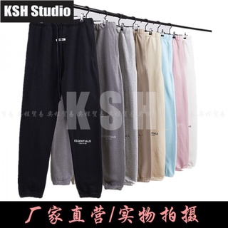 FOG essentials sweatpants กางเกง FOG กางเกง FEAR OF GOD กางเกงวอร์ม Essentials Double Line สีชมพู สีดำ สีน้ำเงิน สีเทา ก