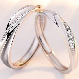couple wedding ring set