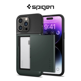 Spigen iPhone 14 Pro เคส 6.1 นิ้ว บาง เกราะ CS เคสใส่การ์ด และกระเป๋าสตางค์ สองชั้น