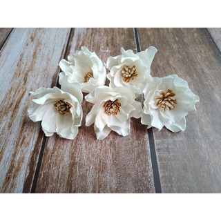 ดอกไม้ดูดน้ำหอม หัวดอกการ์ดิเนียแบบ B 6 cm. (Gardenia wood flowers)