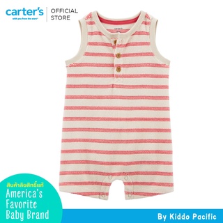 Carters Romper Suit 1Pc Red-Stripe L8 คาร์เตอร์เสื้อผ้าชุดเต็มตัวแขนกุด