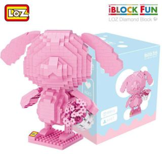 LOZ เลโก้จิ๋ว iBlockFun Pink Rabbit (รหัสสินค้า 9207)