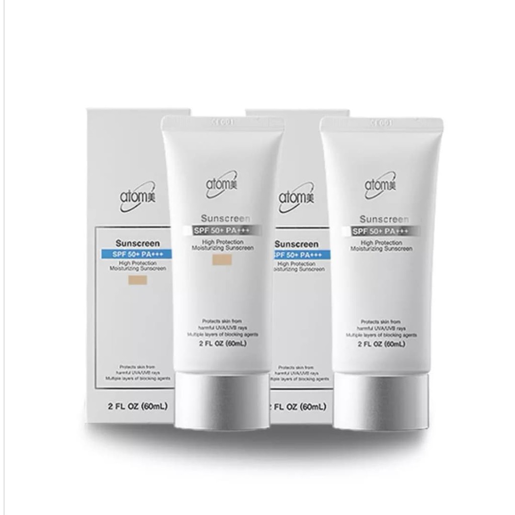 อะโทมี่ ซันสกรีน เอสพีเอฟ 50+ พีเอ+++ (สีเบจ )บางเบาไม่เป็นคราบ atome