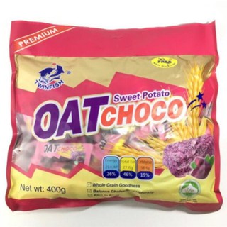 โอ๊ต ช็อคโก้รสมันหวานม่วง ช็อคโก้ รส มันหวานม่วง OAT Choco โอ๊ต มันหวานม่วง อร่อยมากๆ ขนาด 400 กรัม ( 1 ห่อ)