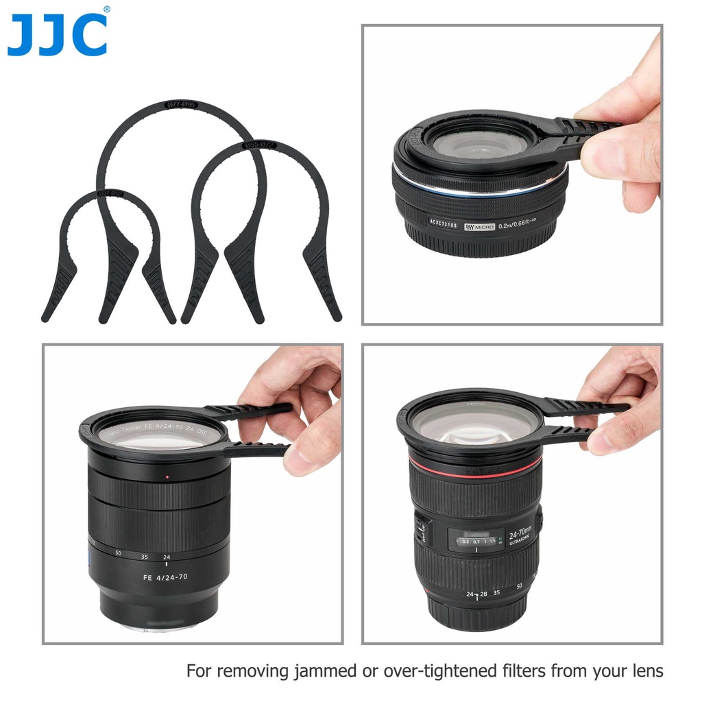 JJC ประแจกรองยางยืด ชุดตัวถอดฟิลเตอร์เลนส์กล้องสำหรับเลนส์ DSLR 37-95 มม