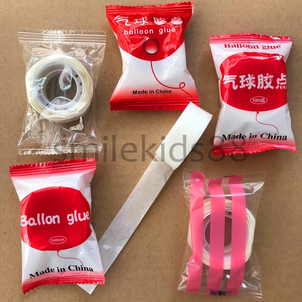 ✅พร้อมส่ง✅กาวติดลูกโป่ง กาวเจล 100 จุด balloon glue ราคาถูก