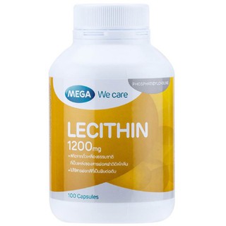 Mega We Care Lecithin เมก้า วีแคร์ เลซิติน 1200 มิลลิกรัม บรรจุ 100 เม็ด