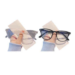 [6.15โค้ด PSMEX40 ลด25%] [ส่งจากกทม.] แว่นกรองแสง ป้องกันรังสี แว่นตาสายตาสั้น0°-500°กรอบเหลี่ยม จัดส่งในกทม มี4สี 12แบบ