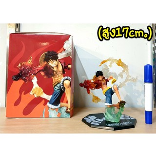 โมเดล ลูฟี่ เวอร์ชั่น แบทเทิล Luffy Battle Version ขนาดสูง 17-18 cms