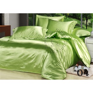 ชุดเครื่องนอนผ้าซาติน 6 ฟุต (SK604 สี Green)