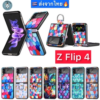 เคส Z Flip4 / Z Flip 4 เคสกันกระแทก ลายกราฟฟิค แหวนคล้องนิ้ว ส่งจากไทย🇹🇭