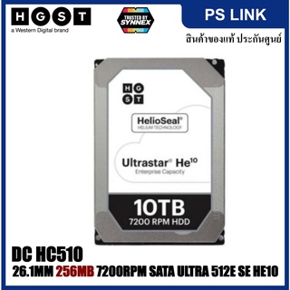 WD HGST 3.5in 26.1MM 10000GB 256MB 7200RPM SATA ULTRA 512E SE, DC HC510 (0F27606)