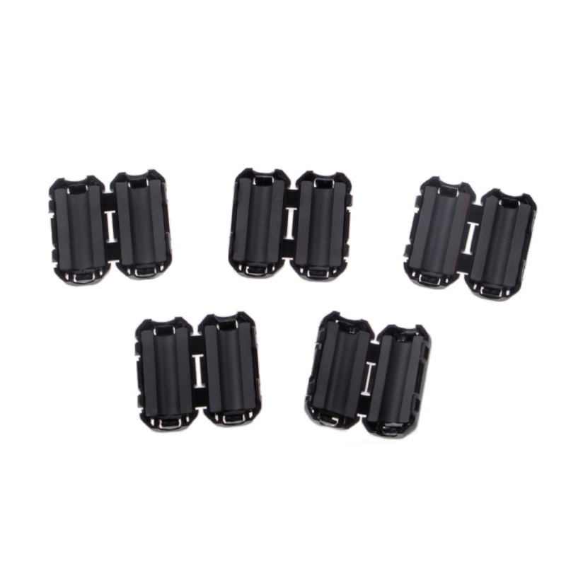 KIN 5 ชิ้น 5 มม. Clip-On Ferrite Ring Core Noise Suppressor EMI RFI Clip Cable