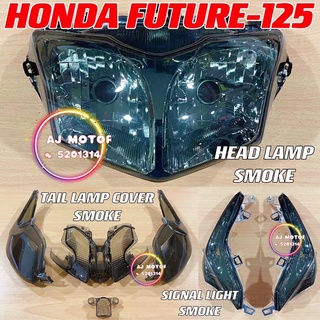 Honda FUTURE125 ไฟหน้า ไฟสัญญาณ ไฟท้าย ฝาครอบควันบุหรี่ 125 LAMPU DEPAN BRAKE BELAKANG LED BULB TINTED HITAM