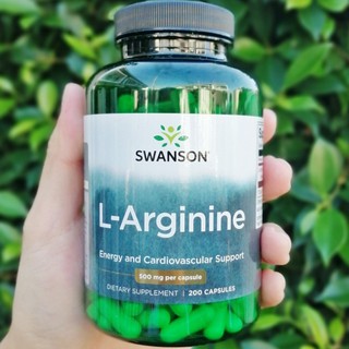 54% OFF ราคา Sale!!! โปรดอ่าน EXP: 08/2023 แอลอาร์จินีน L-Arginine 500mg 200 Capsules (Swanson®)