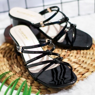 Heels Wanita Viona Sandal Heels Strap Tali Silang Belakang R 99