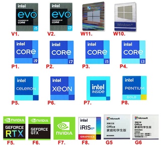 ใหม่ สติกเกอร์ฉลาก 11th generation Evo Intel i9 i7 i5 i3cpu RTX win11 สําหรับตกแต่งคอมพิวเตอร์ โทรศัพท์มือถือ