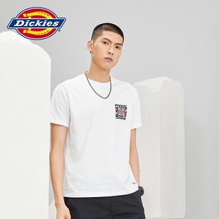 ใหม่ เสื้อยืดแขนสั้นลําลอง ผ้าฝ้าย พิมพ์ลาย Dickies สําหรับผู้ชาย