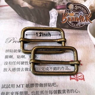 1.2 inch 1 pcs BGN2115 ห่วงเลื่อนสาย ห่วง เหล็ก เหลี่ยม สีทองรมดำ ขนาด 2.4 cm x 3.8 cm เหล็กบาง 2 m