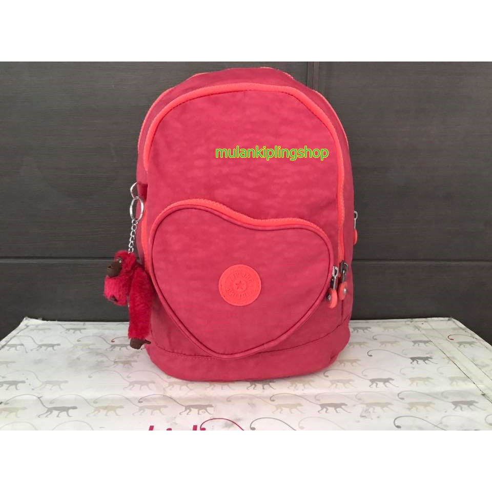 ส่งฟรีEMS  Kipling Heart Backpack - Punch Pink C