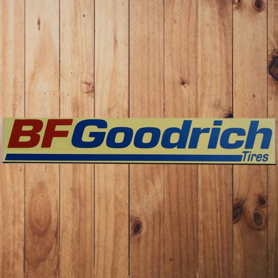 BF Goodrich Rubber Red and Blue of Text NA Sticker