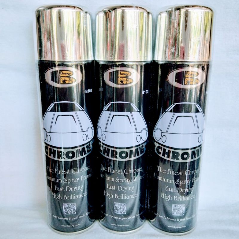 สีสเปรย์โครเมี่ยม บอสนี่ Bosny อย่างดี ของแท้ 100% ขนาด225g.(1กระป๋อง)