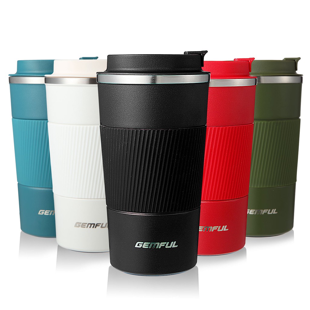 GEMFUL 500ml Tumbler Stainless Steel Vacuum Insulated Coffee Travel Mug Drinks Cup