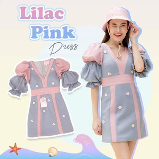 Lilac Pink Dress เดรสสีพลาสเทล