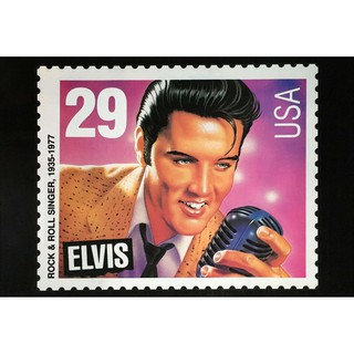 โปสเตอร์ รูปวาด ราชา ร็อก เอลวิส เพรสลีย์ Elvis Presley POSTER 20”x30” American Singer King of Rock and Roll V3